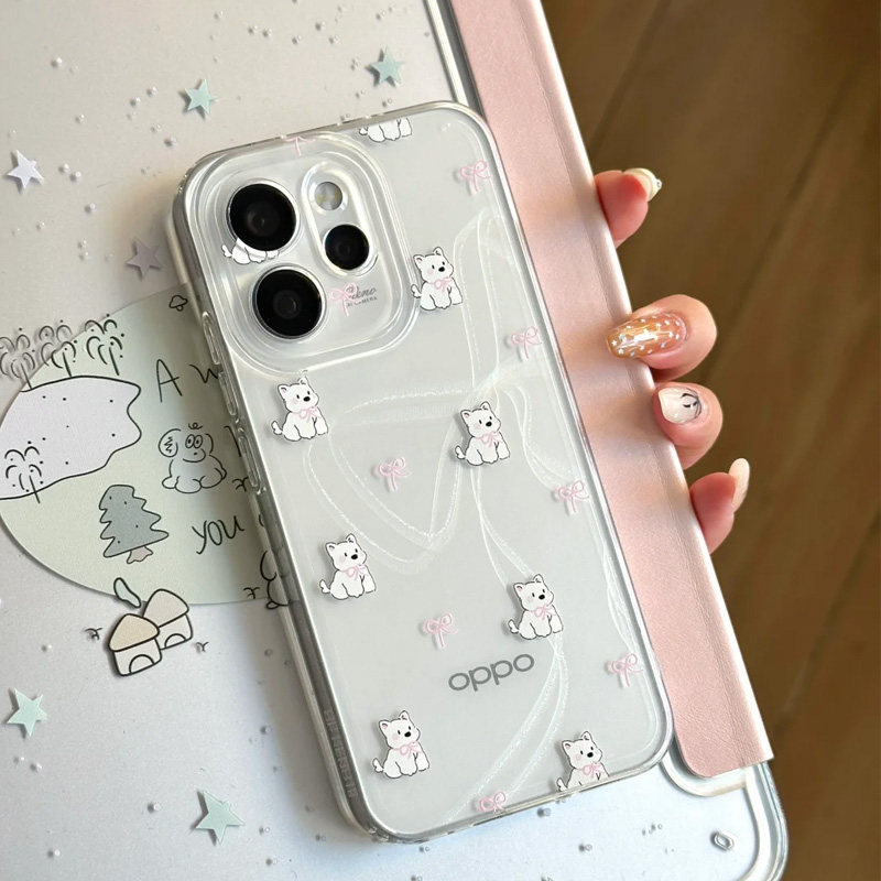 蝴蝶结西高地适用苹果17手机壳iPhone15promax新款16华为p70荣耀300防摔13小米14透明vivo全包oppo软壳findx8