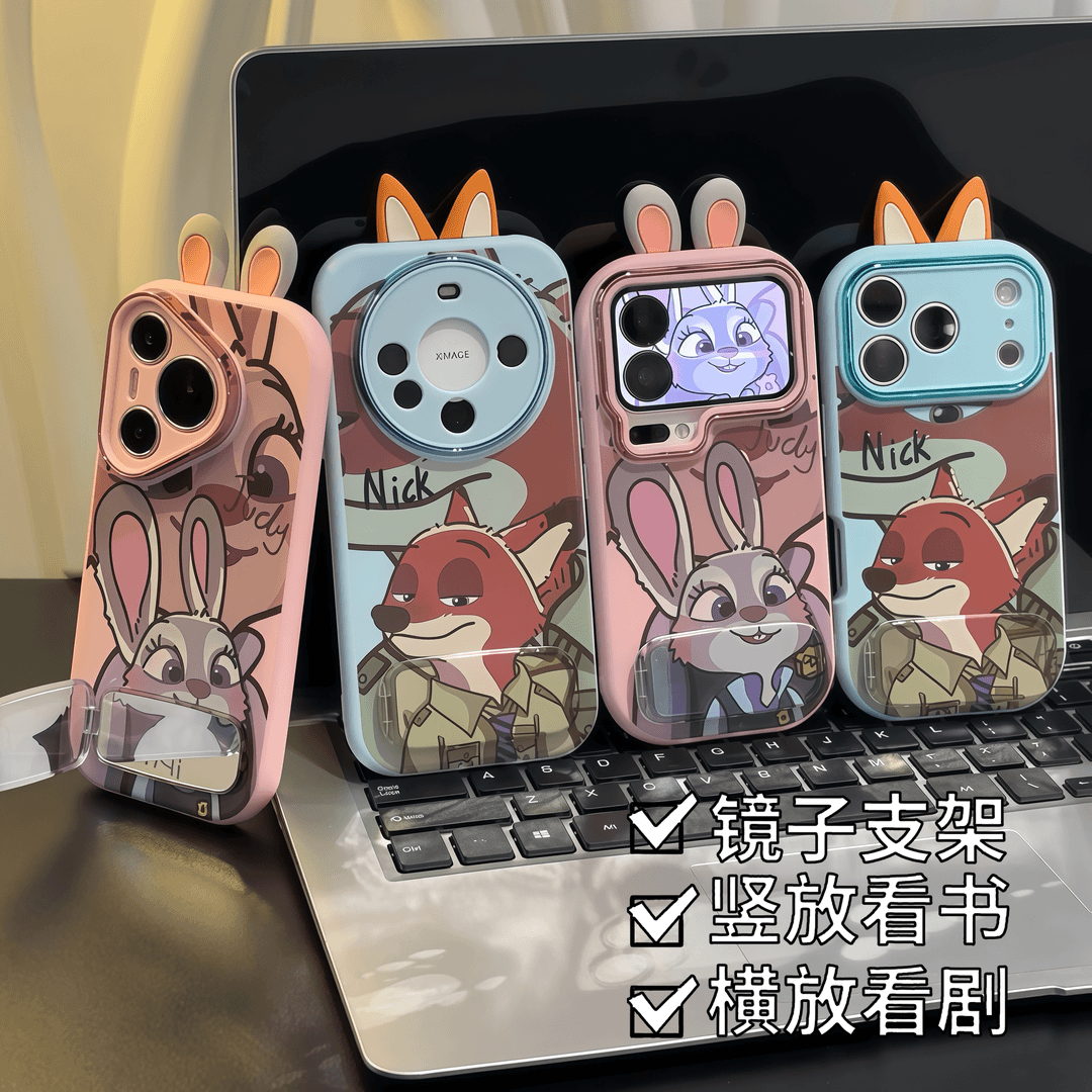 尼克朱迪适用iphone16promax手机壳苹果17全包15华为p70卡通vivox200小米14情侣oppo13红米k80荣耀12保护套11