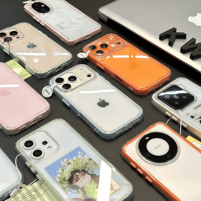 亲肤二合一纯色壳苹果硅胶简约