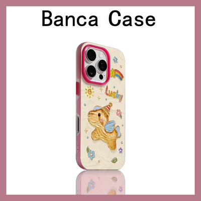 彩虹油画小马适用iPhone16promax手机壳苹果15pro可爱14promax肤感13promax果冻壳12全包11防摔16卡通17pro女