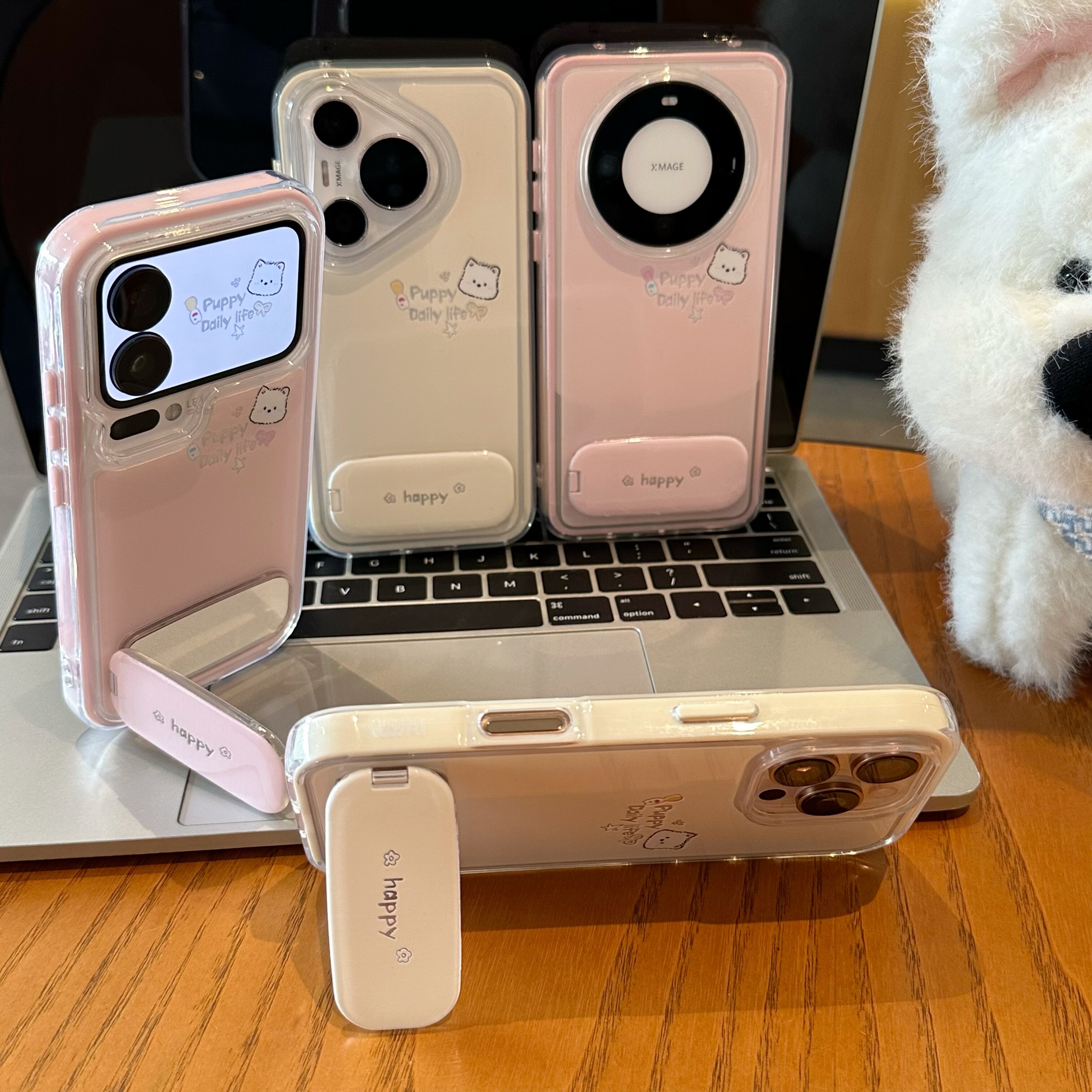 英文西高地适用苹果16promax手机壳iPhone15新款13华为p70荣耀500vivo支架opporeno小米17pro红米k90撞色大孔