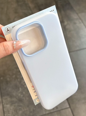 蓝色果冻二合一适用苹果16pro手机壳iPhone15promax新款17/13简约12肤感14创意16promax防摔17pro男女15软壳