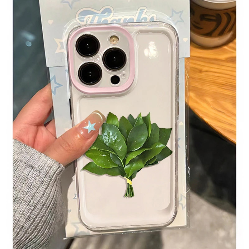 叶子适用苹果17手机壳iPhone15promax新款16pro华为mate70荣耀300小清新12小米14透明vivo全包opporeno13软壳