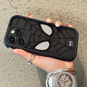 适用于苹果iPhone14promax手机壳蜘蛛侠潮牌13情侣12欧美XS防摔XR软壳11新款15pro硅胶全包保护套男女高级感