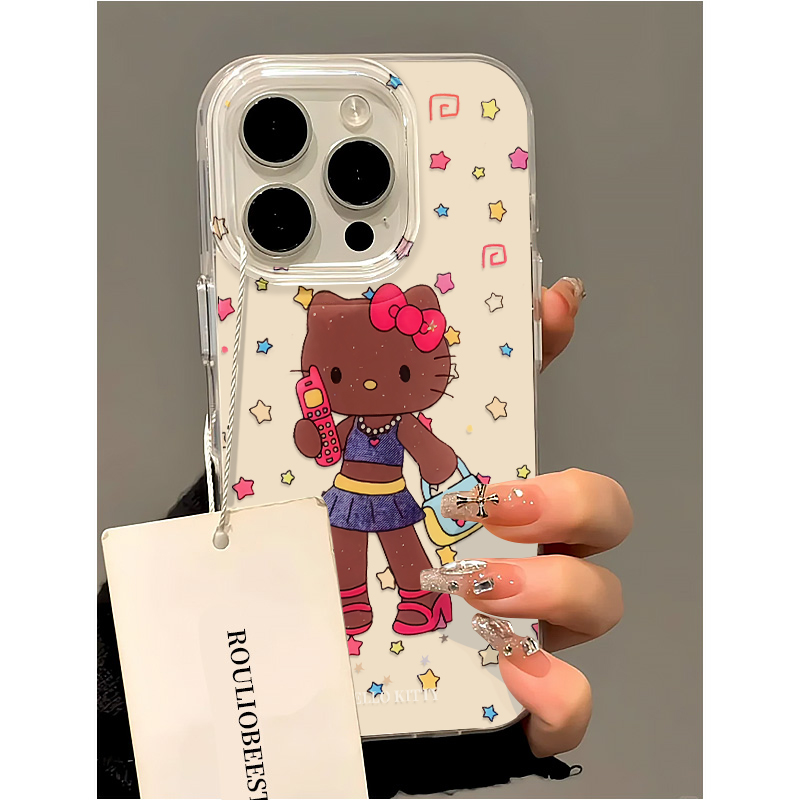 时髦风kitty适用苹果16手机壳iPhone15promax新款p70华为mate60荣耀200辣妹vivos19卡通oppo小米14红米note13