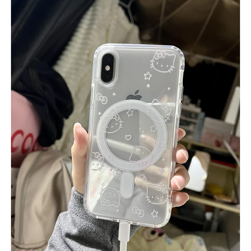 星星凯蒂猫适用苹果15promax手机壳iphone14pro新款16promax可爱卡通13小众12保护套防摔11高透磁吸壳少女心