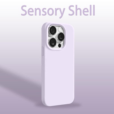 肤感浅紫软糯壳适用苹果17pro手机壳iPhone15新款16promax华为mate70荣耀200男vivos20极简oppo小米14红米13