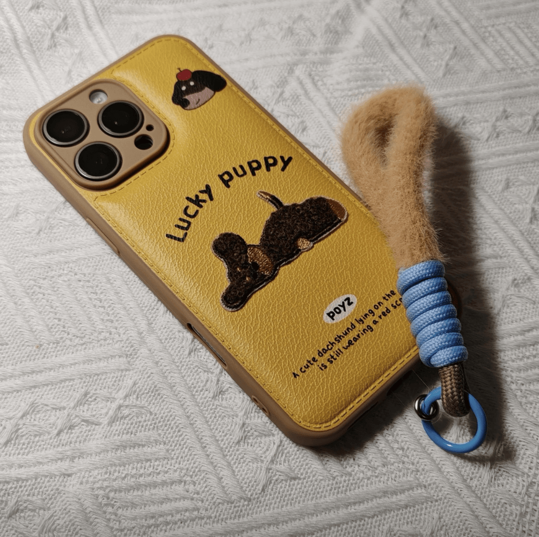 趴趴狗狗适用苹果核17promax手机壳iPhone15新款16华为p70荣耀vivox200红米oppo小米17pro保护套13卡通14挂绳