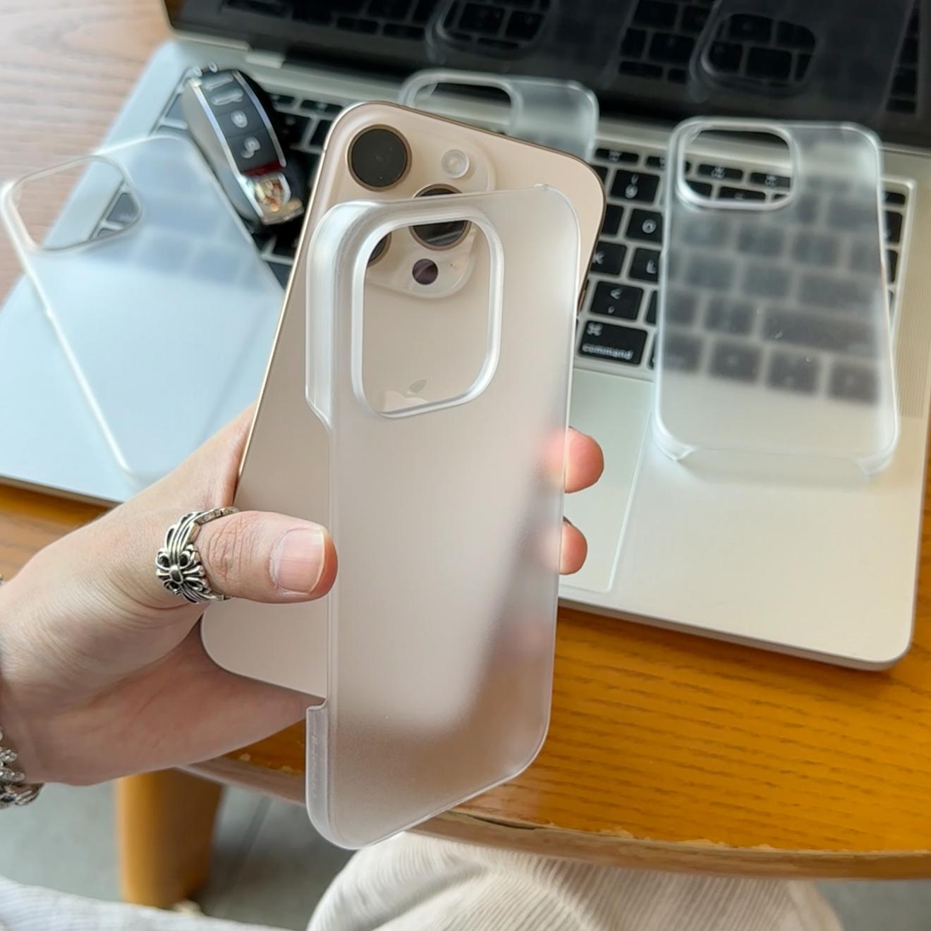 个性磨砂硬壳适用苹果16手机壳iPhone15promax新款13华为mate70荣耀300极简vivos20半包oppo小米15红米12超薄