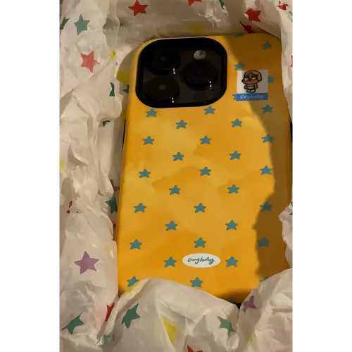 晕染星星哭娃适用苹果16pro手机壳iPhone15promax新款14华为mate60pr荣耀p70防摔小米13磨砂菲林vivo全包oppo