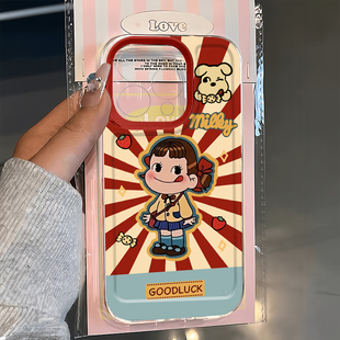 不二家女孩适用苹果16pro手机壳iPhone15promax新款 13华为mate60荣耀200防摔12小米14vivos19全包oppo软壳k70