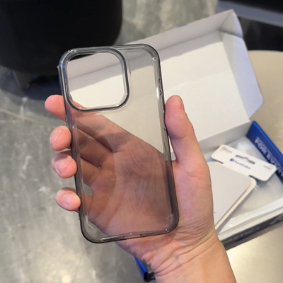 极简超薄透黑大孔手机壳