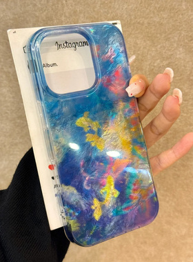 渐变晕染适用苹果16手机壳iPhone15promax新款华为mate60荣耀vivos19时尚opporeno12小米14红米note13小众女