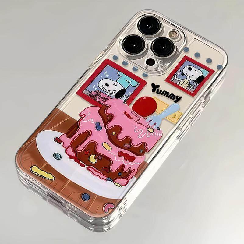 史努比蛋糕手机壳可爱插画防摔