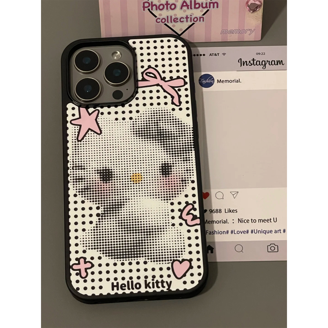 像素kitty猫适用于iPhone15promax手机壳苹果14pro新款16pro卡通13可爱12软边亚克力保护套11防摔15plus女款