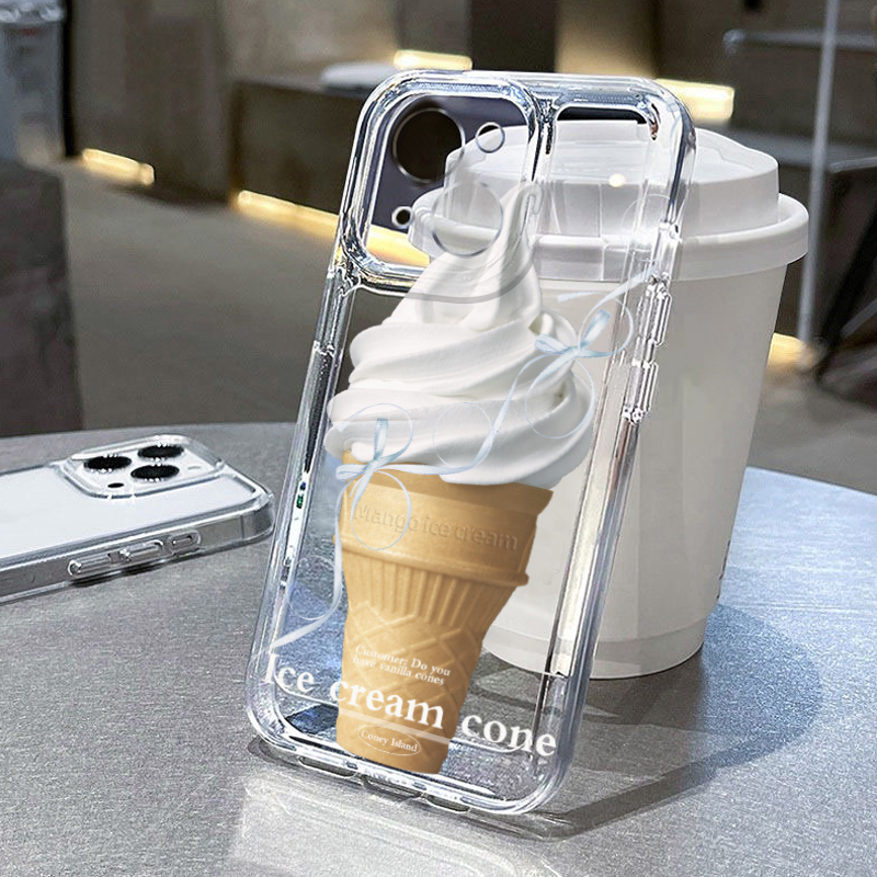 冰淇淋雪糕适用苹果13手机壳iPhone15promax新款12华为mate60荣耀90防摔11小米14透明vivox100女oppo软壳k70
