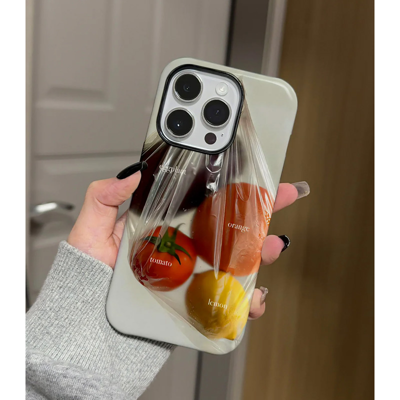 透明袋水果适用iphone16promax手机壳苹果13菲林14华为mate70趣味vivox200小米15防摔oppo硬壳12红米k80荣耀