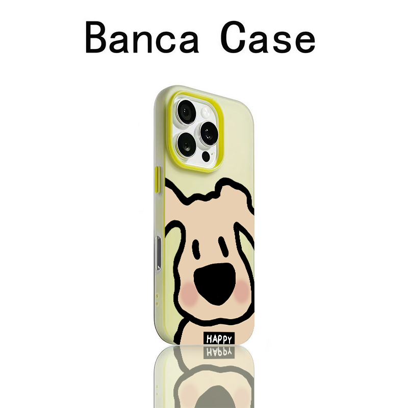happy大鼻子狗适用iPhone16promax手机壳苹果15pro新款14promax肤感13果冻软壳12保护套17硅胶防摔16plus卡通