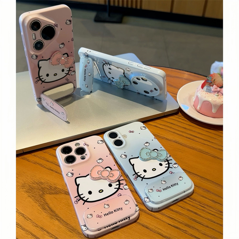 可爱凯蒂猫镜面支架手机壳