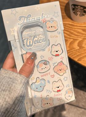 卖萌动物适用苹果16pro手机壳iPhone15promax新款13华为mate70荣耀200防摔17小米14透明vivo全包oppo软壳k80