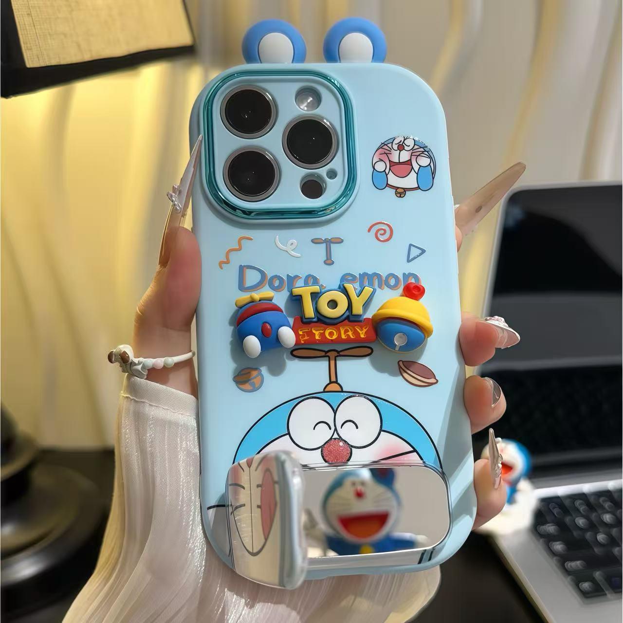 可爱卡通叮当猫全包手机壳防摔