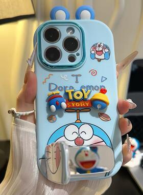 叮当猫适用苹果16手机壳iPhone15promax新款17pro华为mate70荣耀300可爱vivos20卡通oppo小米14红米13防摔12