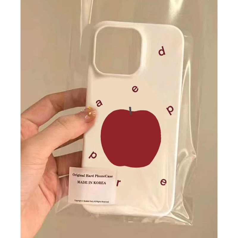 红苹果字母适用iPhone16promax手机壳苹果15pro可爱14promax肤感13promax黑色果冻壳12全包11防摔16卡通17pro