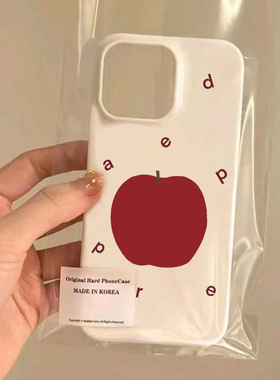 红苹果字母适用iPhone16promax手机壳苹果15pro可爱14promax肤感13promax黑色果冻壳12全包11防摔16卡通17pro