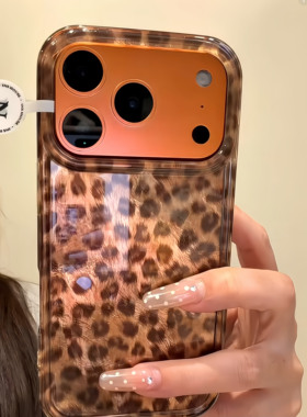 复古豹纹适用苹果16手机壳iPhone15promax新款17华为mate60pro荣耀vivo时尚opporeno小米14红米note13漩涡克