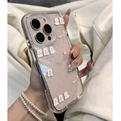 超萌可爱西高地插画手机壳防摔