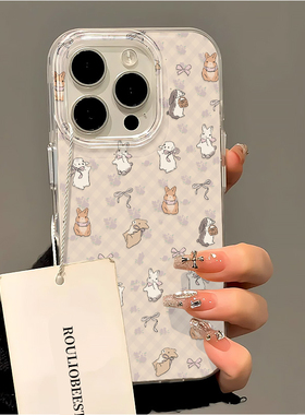 紫色碎花适用苹果16手机壳iPhone15promax新款p70华为mate60荣耀200小众vivos19卡通oppo小米14红米note13潮