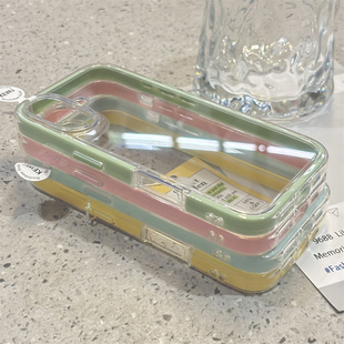 炫彩软壳适用苹果16promax手机壳iPhone15pro新款13华为mate70荣耀300防摔17小米14撞色vivo全包oppo软壳k80