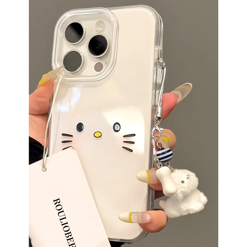 KT小狗挂坠适用苹果16手机壳iPhone15promax新款p70华为mate60荣耀200防摔vivos19卡通oppo小米14红米note13