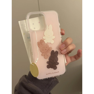 小兔饼干适用苹果16手机壳iPhone15promax新款p70华为mate60荣耀200小众vivos19卡通oppo小米14红米note13女