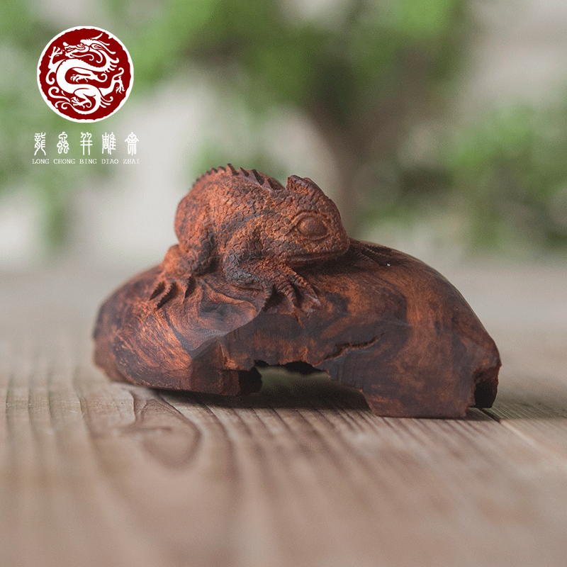 海南黄花梨紫油梨老料蜥蜴摆件男女把玩手把件家居办公室创意根雕