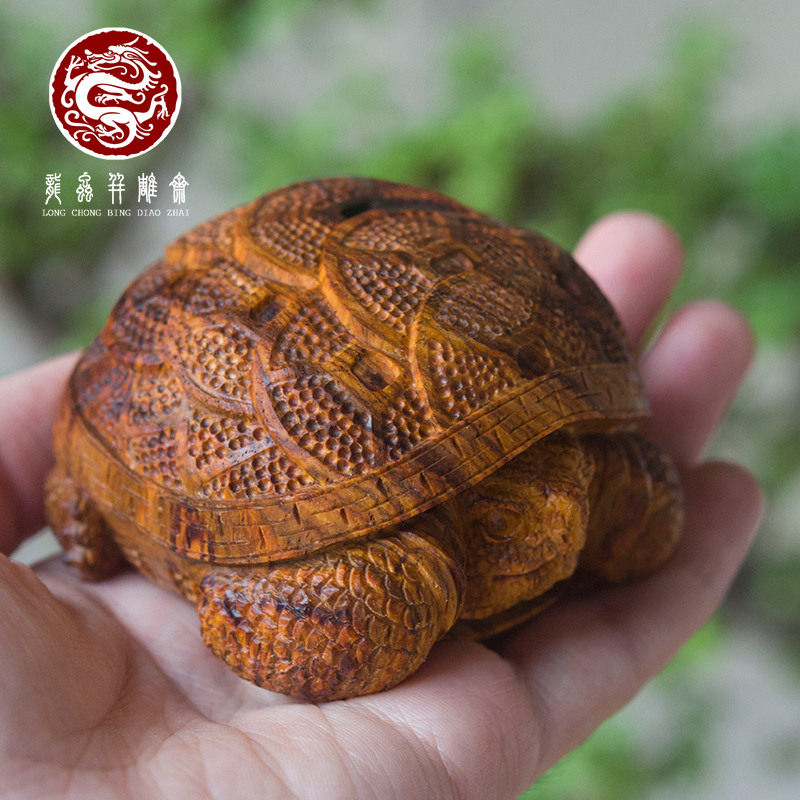 海南黄花梨富甲天下手把件手工雕男士随身鬼脸老料金钱龟手玩件