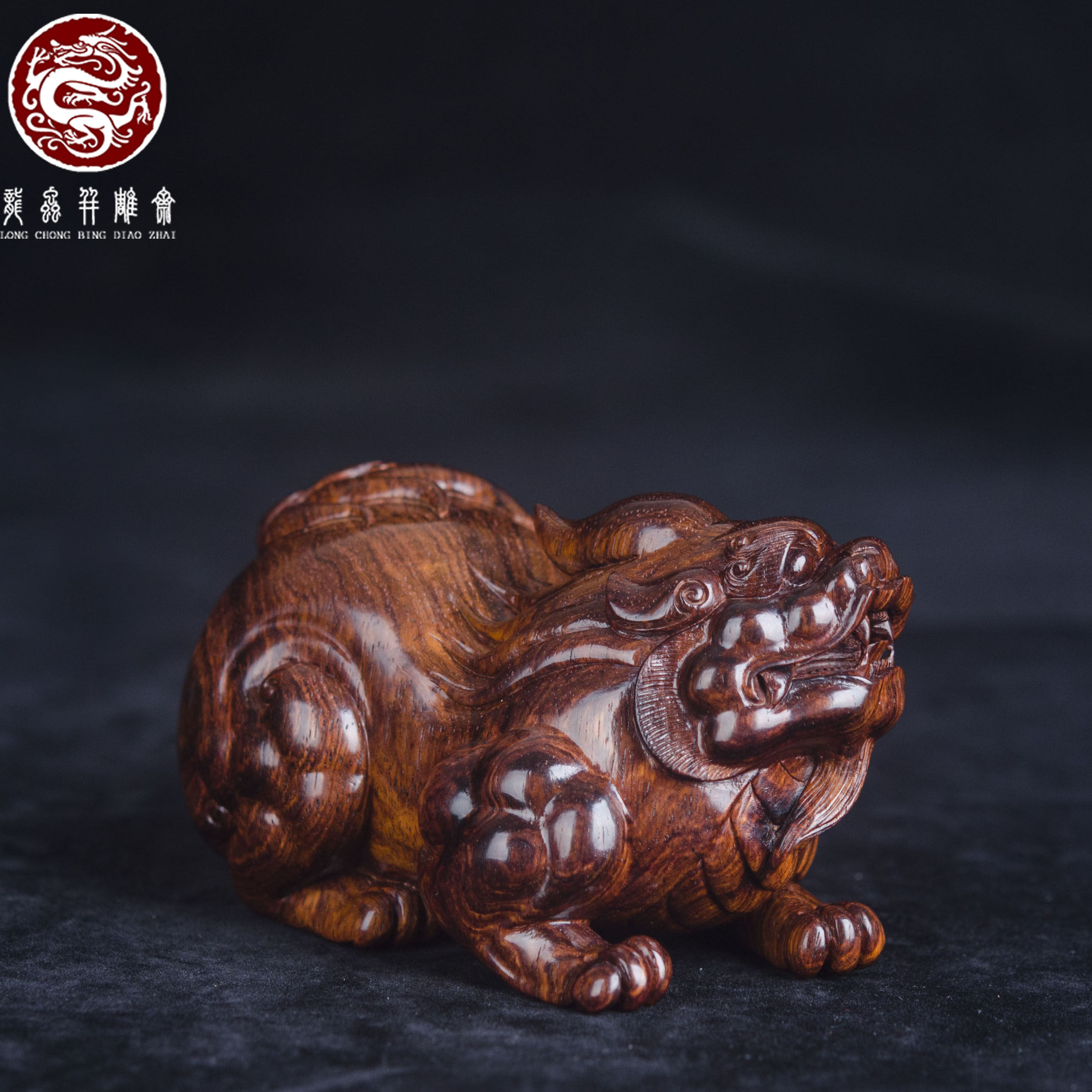 海南黄花梨貔貅手把件老油梨湘工男士盘玩木雕家居吉祥摆件孤品