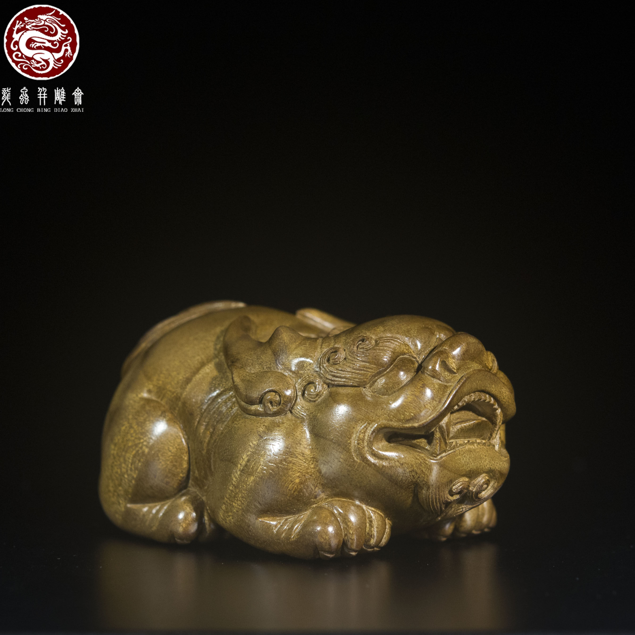 阴沉金丝楠木貔貅手把件老料水波满金丝手工雕刻楠木盘玩乌木送礼