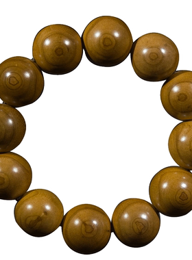 鬼脸纹金丝楠木男士佛珠手链