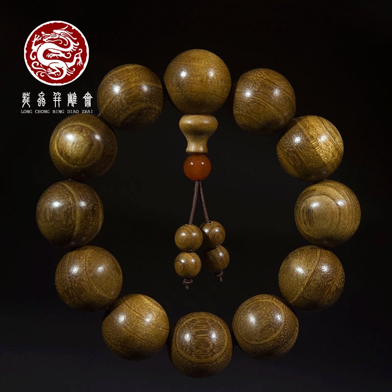 【虎皮纹】金丝楠木手串男老料高油性2.0大气佛珠手链文玩把玩