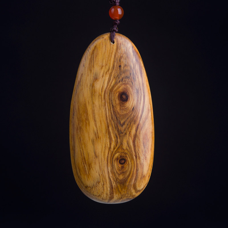 【鬼脸纹】海南黄花梨吊坠木质项坠对眼鬼眼纹男女项链节日送礼
