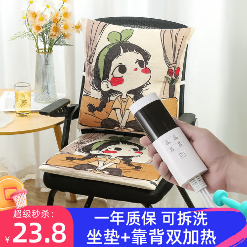 电加热坐垫靠枕办公室艾绒