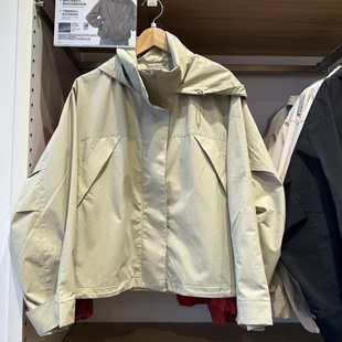 2026春季新品女装简约宽松休闲连帽防风立领茄克/外套夹克484709