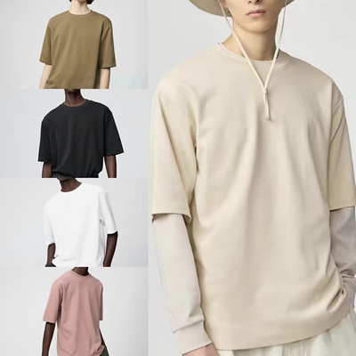 夏季新品男女装大师T宽松圆领T恤五分袖短袖475355 482295 465185