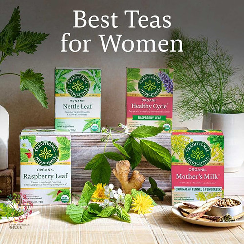 Traditional美国认证TM覆盆子叶女性健康草本茶周期循環好孕期备