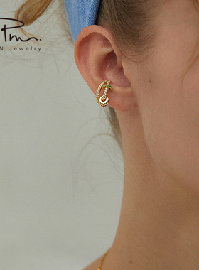 pn耳夹式耳钉无耳洞女气质酷耳挂假耳环耳饰设计高级感无痛耳骨夹