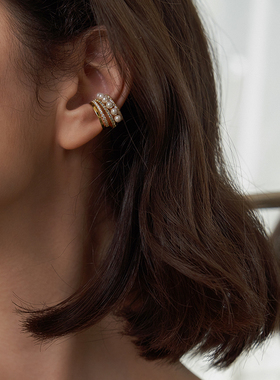 pn珍珠耳夹女无耳洞耳环耳饰高级感小众设计感耳骨夹2023新款爆款