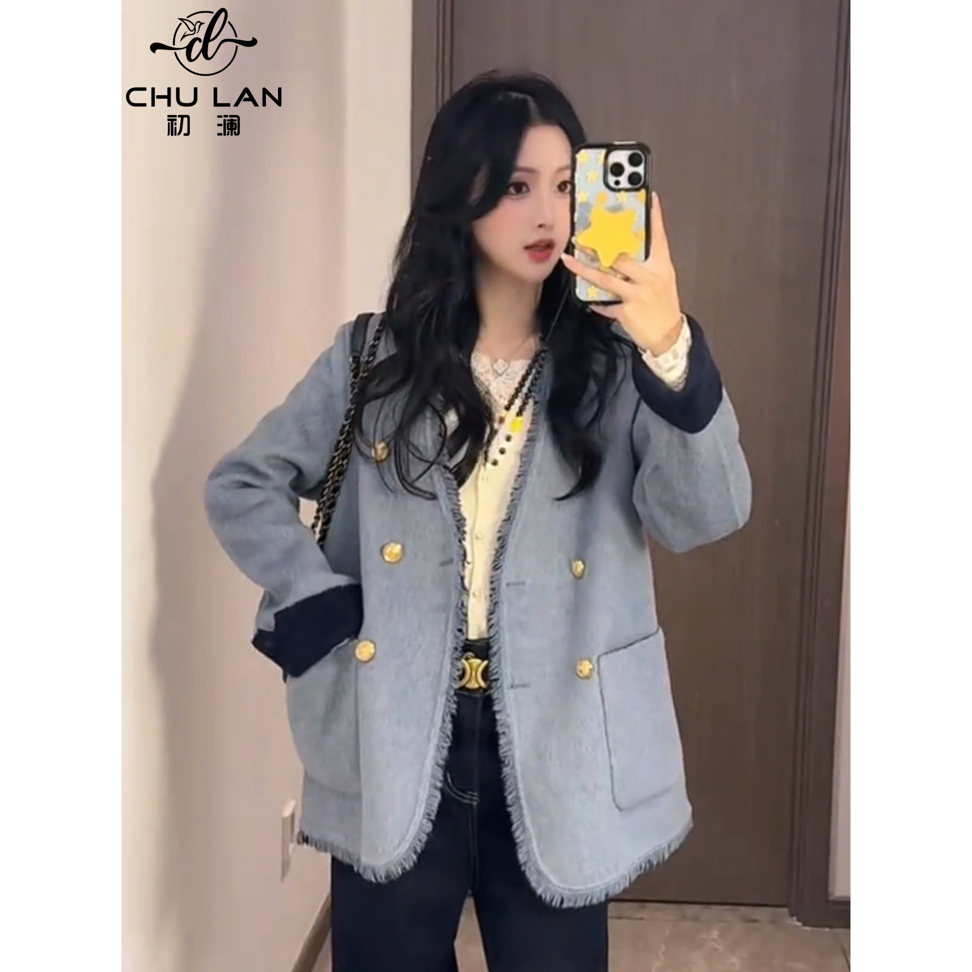 双面羊毛大衣冬季外套女