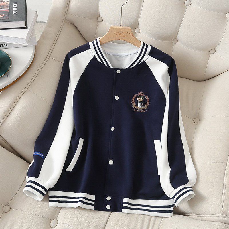 韩版短款棒球服外套女拼接撞色新款小众设计感夹克学生宽松上衣潮