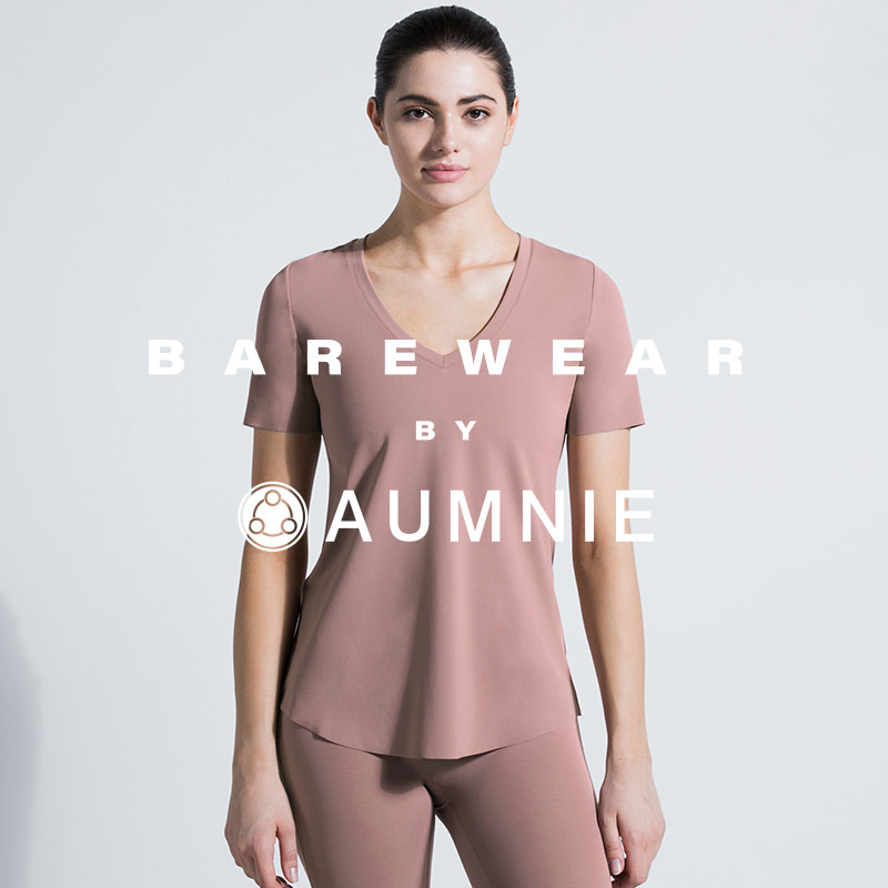 AUMNIE澳弥尼舒适搭配裸感T恤瑜伽短袖T恤女弹力双面布亲肤透气,运动/瑜伽/健身/球迷用品,瑜伽t恤,淘宝优惠券,粉丝福利购,淘宝优惠卷
